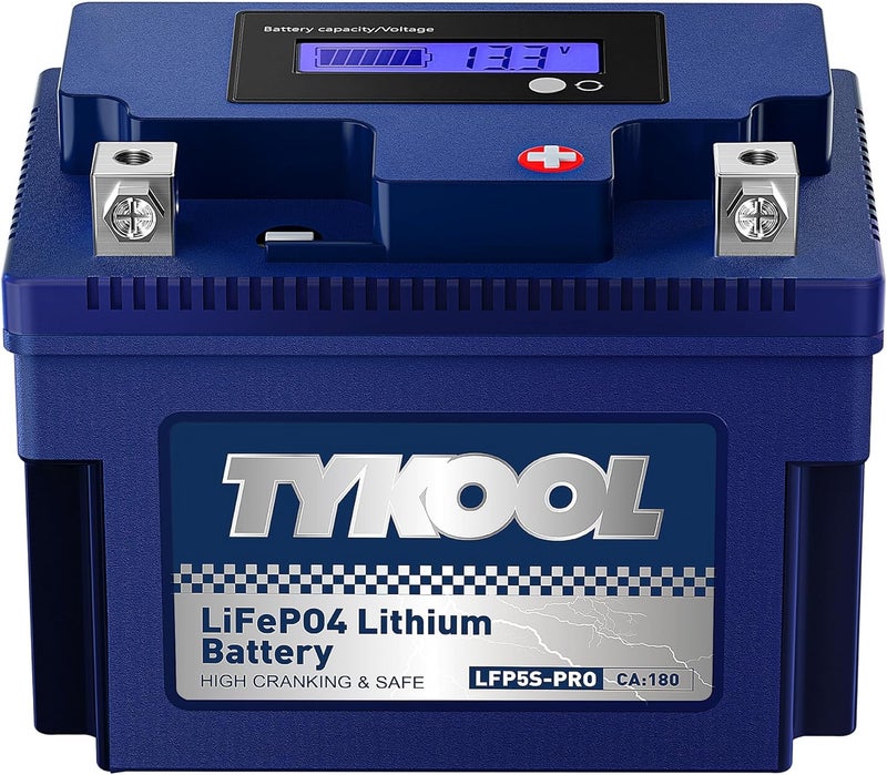 TYKOOL YTZ5S Lithium Motorcycle Battery,12.8V 3Ah 180CCA LiFePO4 Powersports Battery for ATV,UTV,Snowmobile,Jet Ski,Honda,Yamaha,Suzuki,CAN-AM and Generator - Image 1